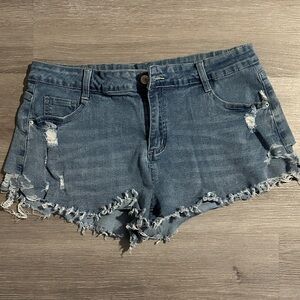 Denim Distressed Women Shorts